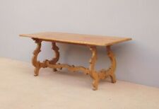 Tavolo 'fratino' rettangolare fisso in legno di frassino, fine '800 - L 200 cm!