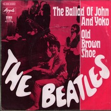 Beatles Ballad Di John E Yoko / Old Brown Shoe 7" Vinile Germania Apple 1969