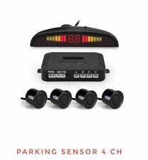 KIT 4 SENSORI DI PARCHEGGIO CON DISPLAY LED + SUONO COLORE NERO