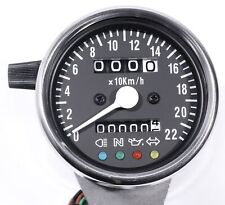 Mini Tachimetro Km/h Luci di Controllo per Harley Honda Suzuki Yamaha Chopper Custom 