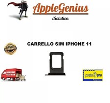 SLOT CARRELLO VANO PORTA NANO SIM CARD ALLOGGIO SCHEDA APPLE IPHONE 11 NERO