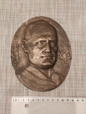 Placca in bronzo Benito Mussolini Duce