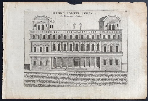 Stampa antica curia - curia, pompeo