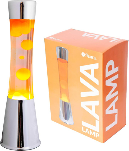Lampada lava arancione base - -,