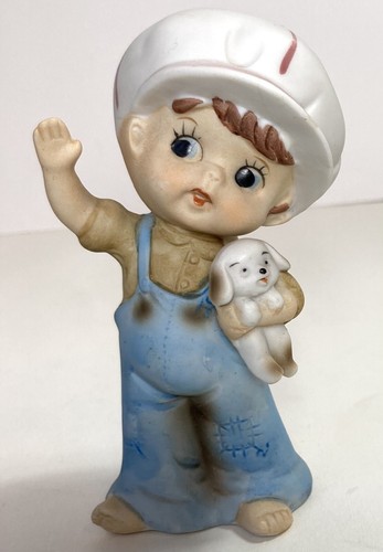 Statuina bisque bambino con - statuina,