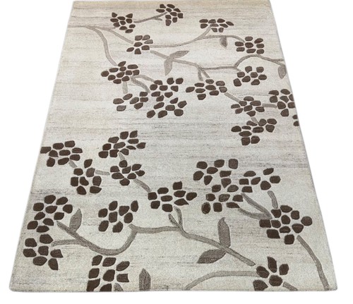 Tappeto beige 100 lana - tappeto,