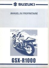 GSX-R1000 SUZUKI MANUEL DU PROPRIETAIRE 2000 MANUALE ORIGINALE