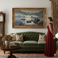 quadro antico grande dipinto a