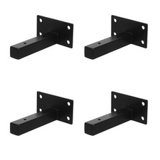  4 Pcs Staffe Per Carichi Pesanti Reggimensole Da Muro Di Scaffali Scaffale Nero