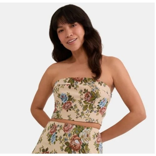 Top arazzo corsetto - , crema