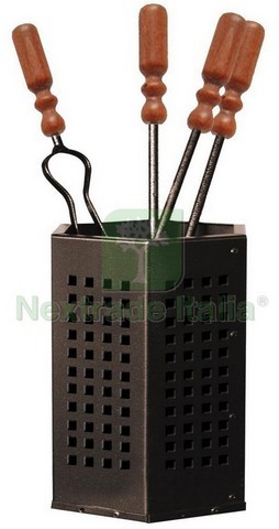 2pz set camino box - camino, acciaio: