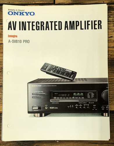 Onkyo sv810 pro - onkyo, a-sv810