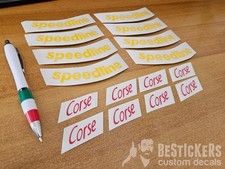 8 adesivi SPEEDLINE CORSE per cerchi Montecarlo originali MAGNESIO  17x8 ET33 8J