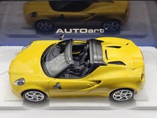 Alfa Romeo 4C Spider Giallo 1:18 AutoArt In Box