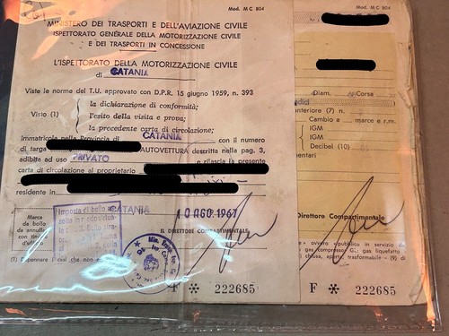 Libretto documento fiat 1100r - fiat,