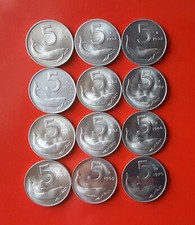 12 MONETE 5 LIRE 1951, 1952