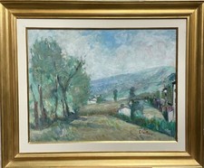 Quadro olio paesaggio clusone - olio,