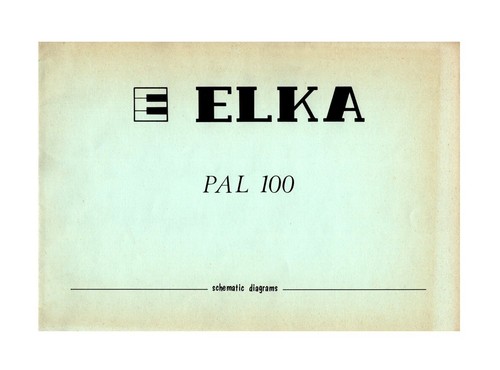 Elka pal 100 service manual - elka,