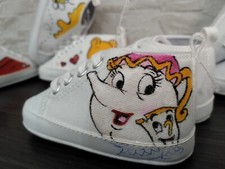 scarpette in tela dipinte a mano Disney 