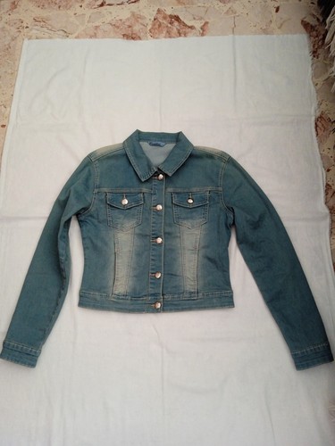 Giacca jeans turchese - giacca,