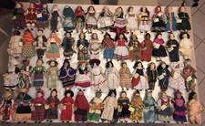 LOTTO STOCK SET 56 BAMBOLE PORCELLANA DEL MONDO COLLEZIONE FABBRI EDITORI