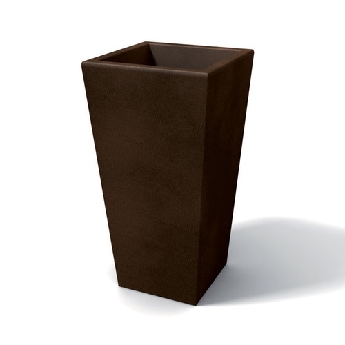 Vaso resina rettangolare alto - resina,