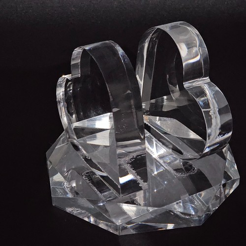Vintage lucite heart - , shape