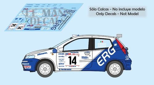 Decals fiat punto s1600 rallye - fiat,
