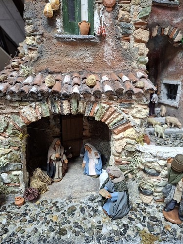 Presepe artigianale pietra - presepe, in