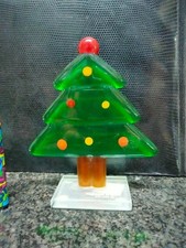MURANO VETRO ORO ARTISTICO ALBERO NATALE CARTIGLIO