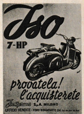 Pubblicita 1951 iso hp - iso, moto