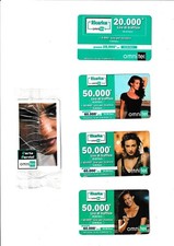 5 schede Ricariche telefoniche