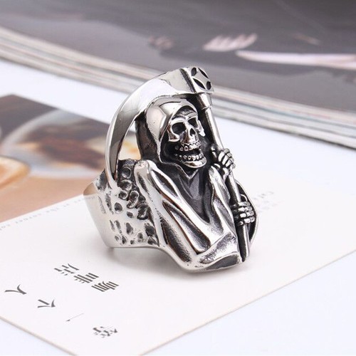 Anello retrò acciaio - , titanio