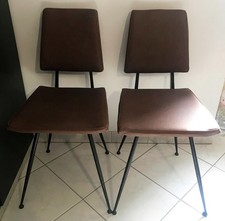 COPPIA DI SEDIE VINTAGE ITALIANE DI VELCA anni ’60 – Cm. 80x40x38