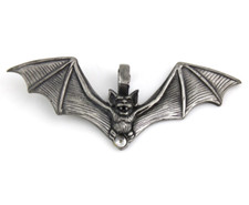 Ciondolo Pendente per Collana Pipistrello in Acciaio Colore Argento Vintage