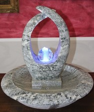 FONTANA IN PIETRA DI MARMO CON RICIRCOLO E LED no cemento granito