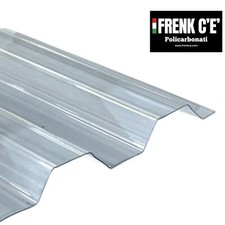 LASTRA POLICARBONATO GRECATO TRASPARENTE ANTI RAGGI UVA 2000x1265 mm. spess.0,8