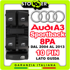 Pulsantiera lato guida Interruttori Alzacristalli AUDI A3 Sportback 8PA 10PIN
