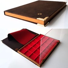 ZECCHI Libro Vassoio per 24 MONETE fino a 47 mm. Coins book tray for 24 coins