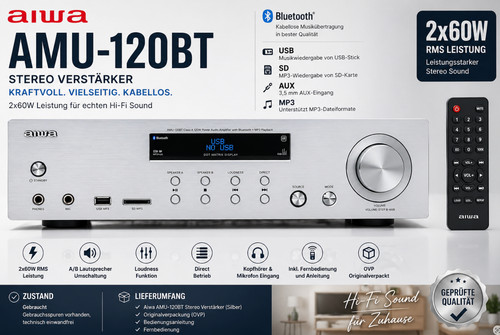 Aiwa amu 120bt amplificatore - aiwa, amu-120bt