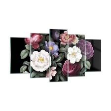 Quadro su Vetro 160x85cm Fiori
