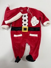 tutina Natale neonato 0-3 mesi con cappellino Babbo Natale nuova