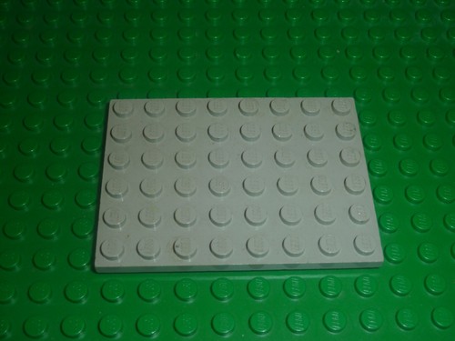 Plaque lego oldgray plate 6x8 - oldgray,