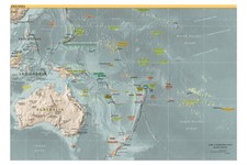 Stampa Mappa Oceania Australia