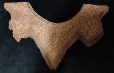 Inserti Collo Abito Tulle Ricamato In Seta Epoca XIX