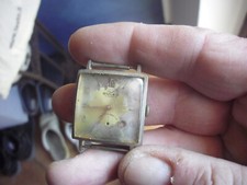 vintage OROLOGIO DA POLSO BULER 17 RUBIS ANTIMAGNETIC DATARIO- NON FUNZIONANTE