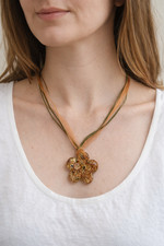 Collier con pendente fiore - collier,