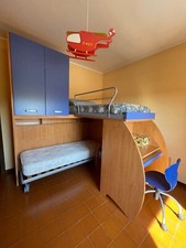 Cameretta completa per 2 bambini con armadio 3 ante, libreria e scrivania