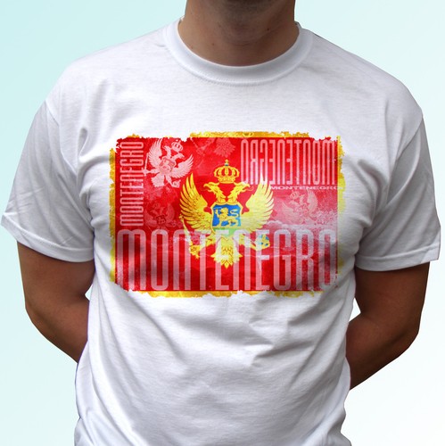 Shirt bianca design bandiera - design,