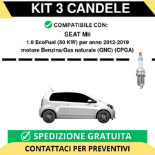 KIT 3 CANDELE per SEAT Mii 1.0